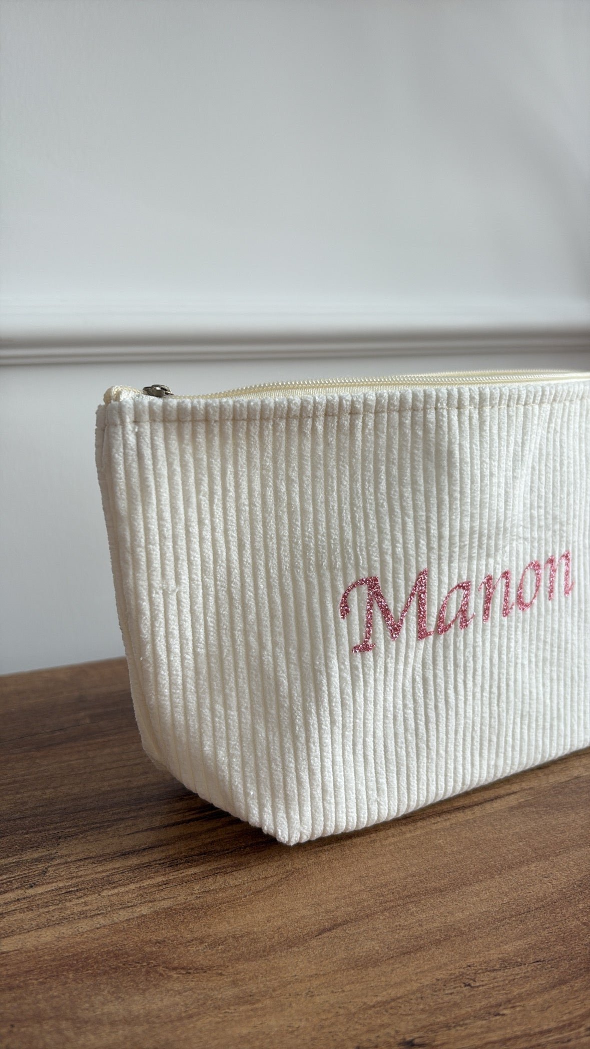 Trousse à maquillage personnalisée blanche
