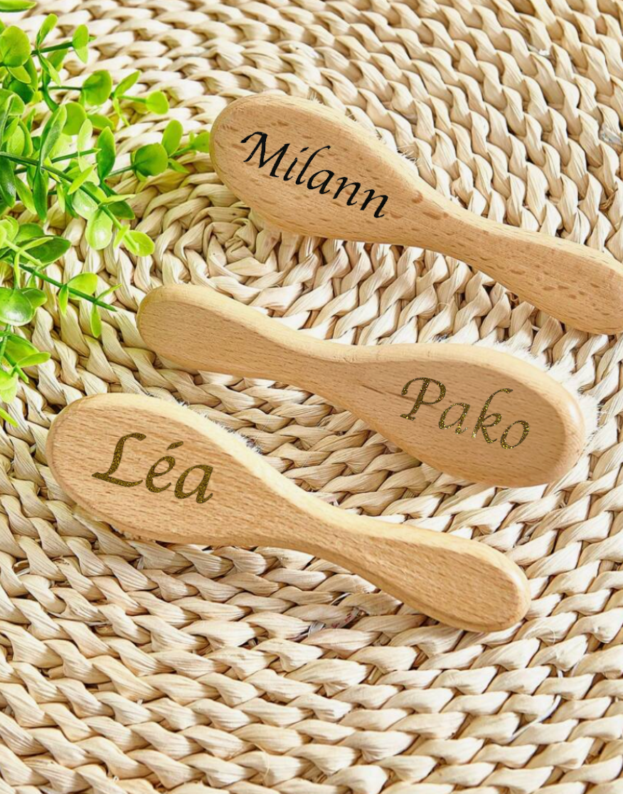 Brosse douce en bois personnalisé