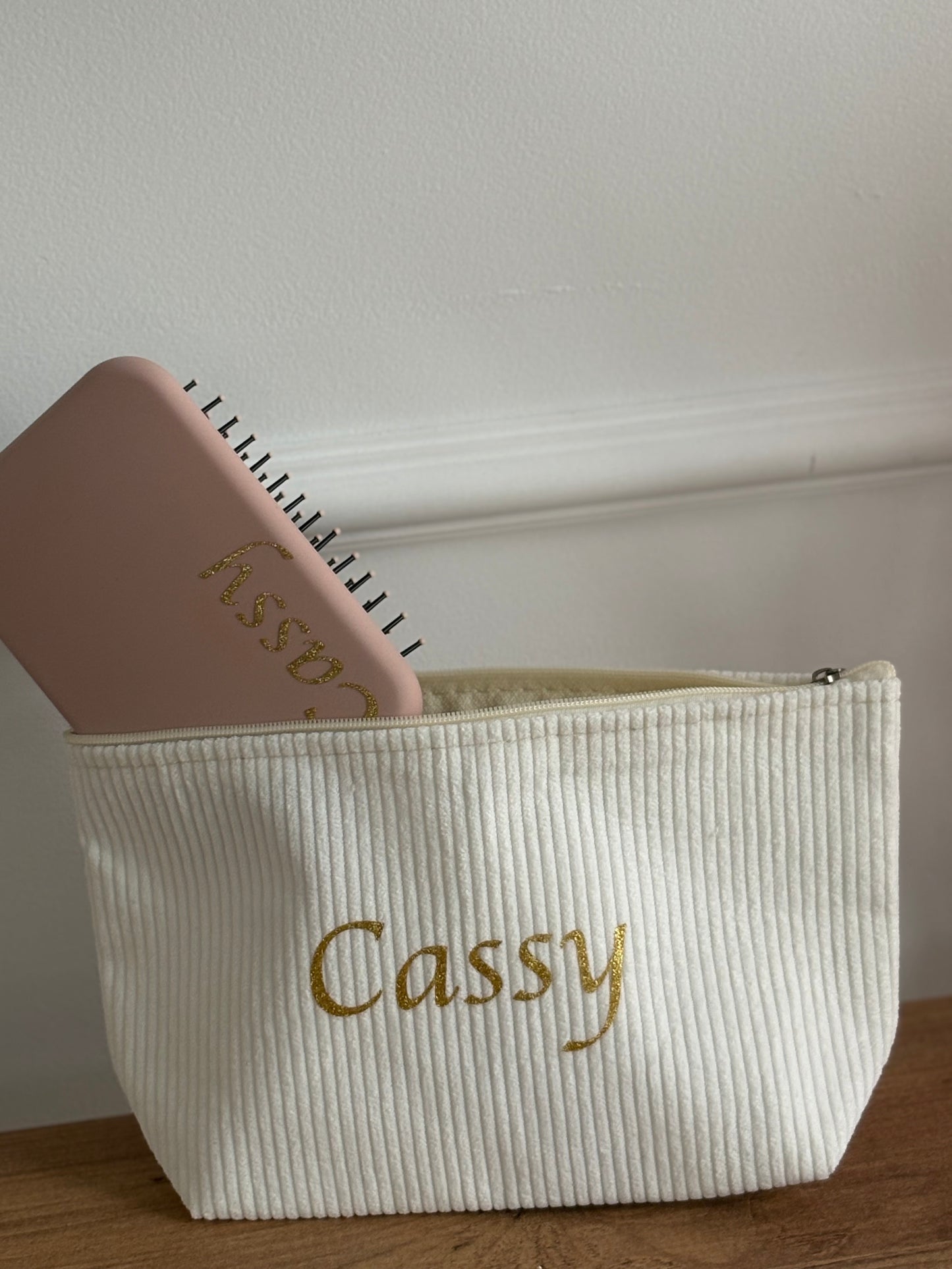 Trousse à maquillage personnalisée blanche