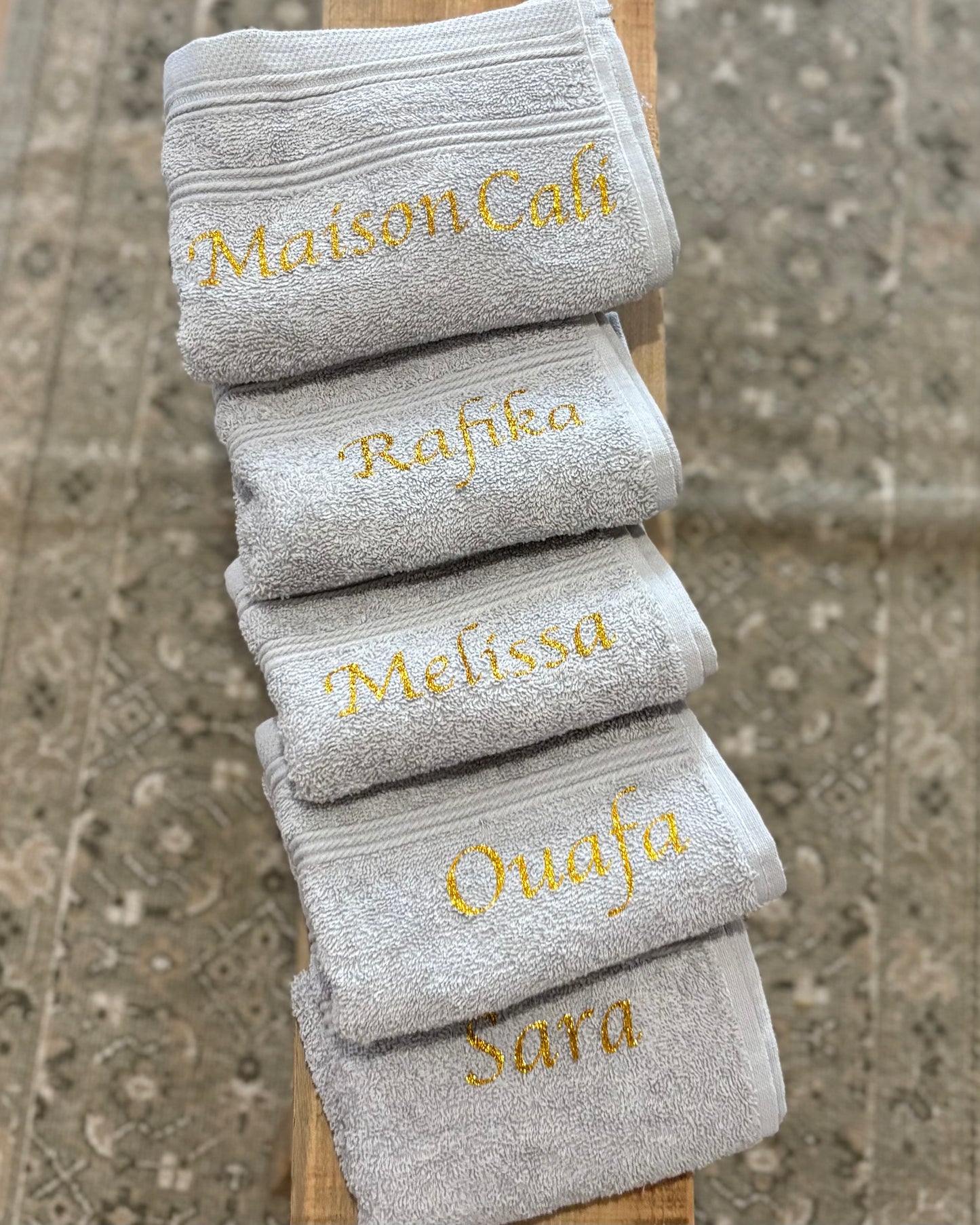 Serviette visage personnalisée en coton doux