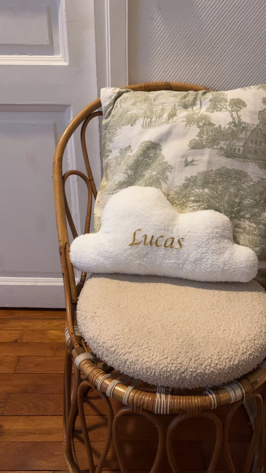 Coussin personnalisé en forme de nuage Blanc - Taille M