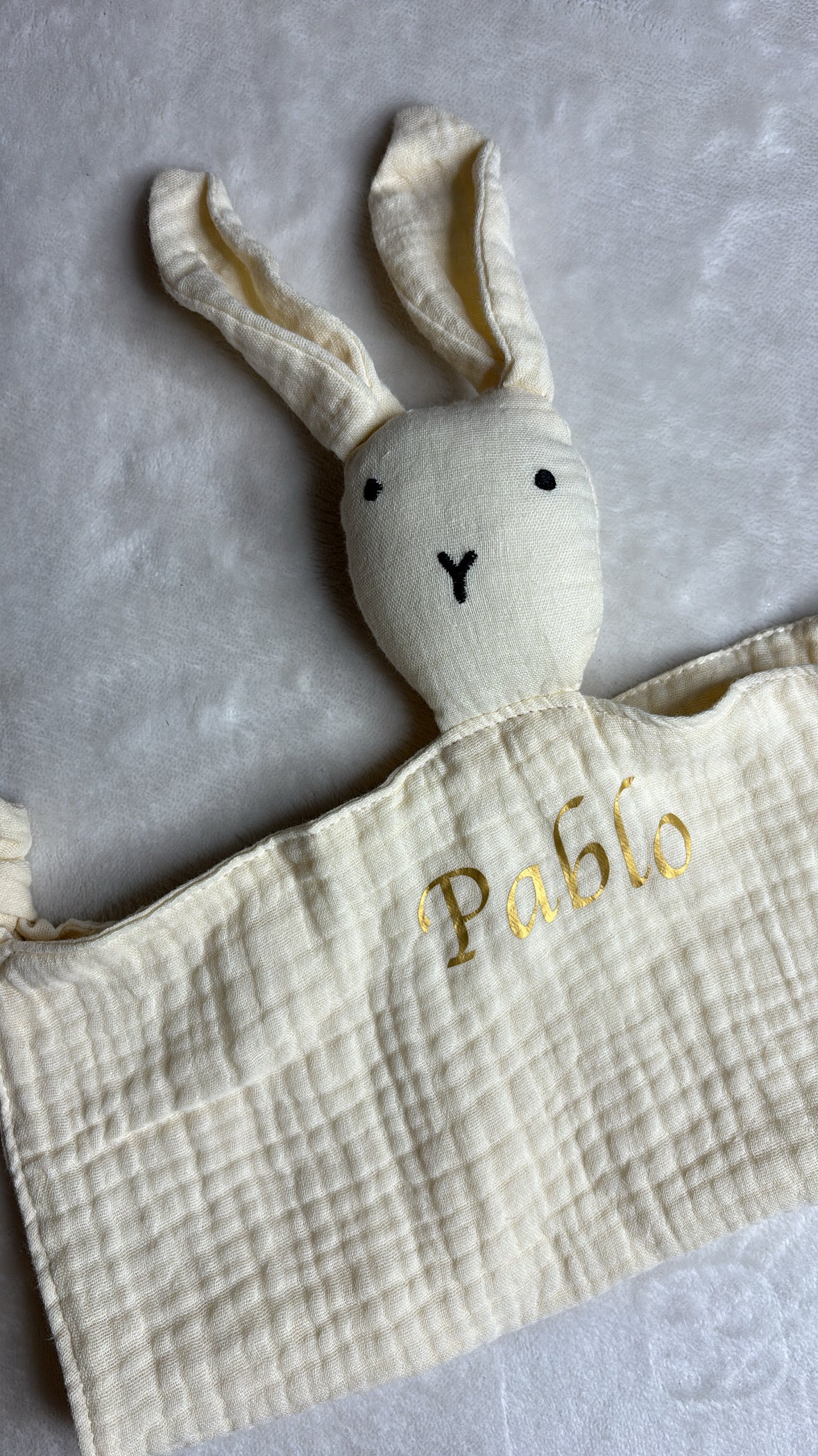 Doudou Lapin personnalisé pour bébé