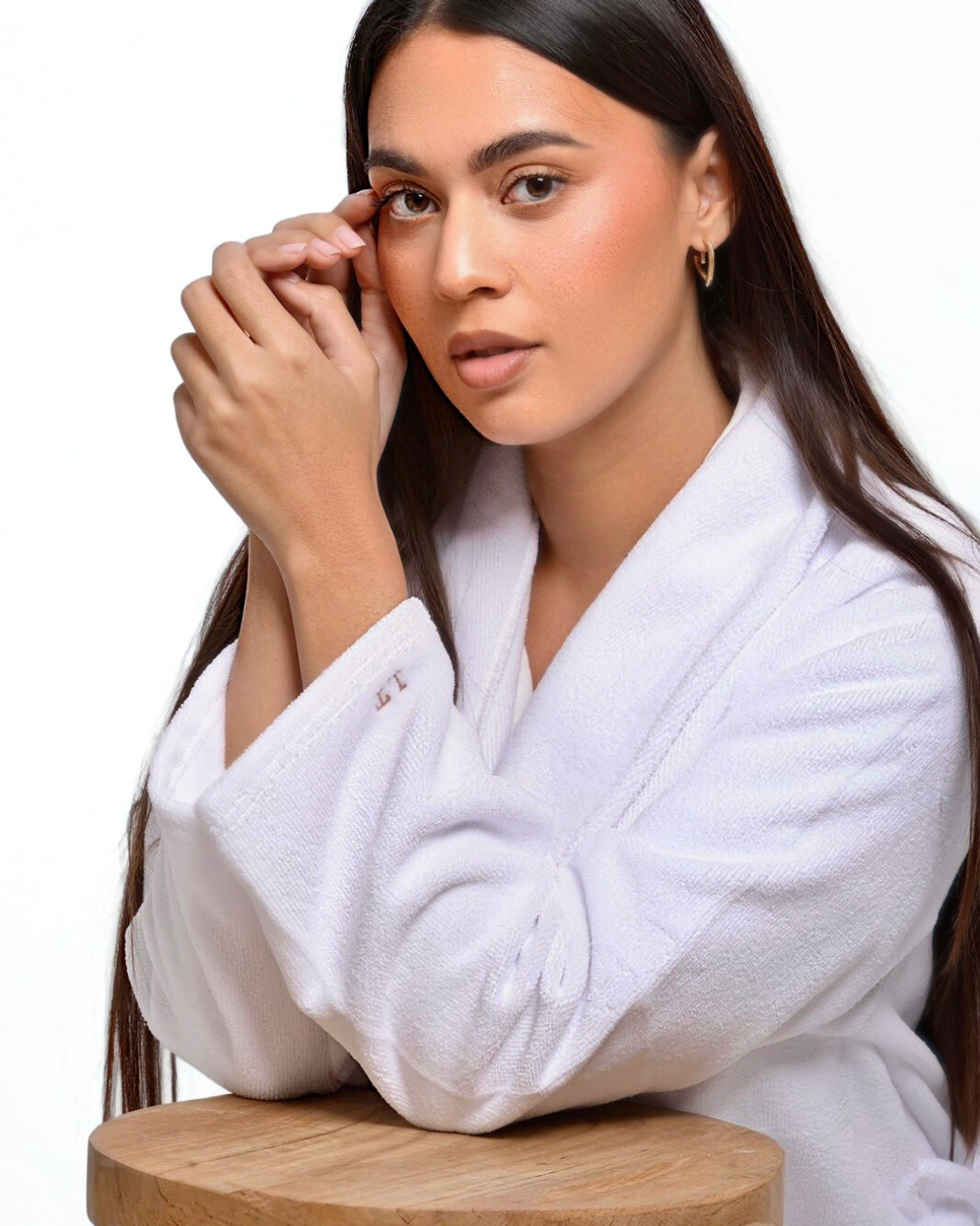 Peignoir de bain brodé - homme et femme