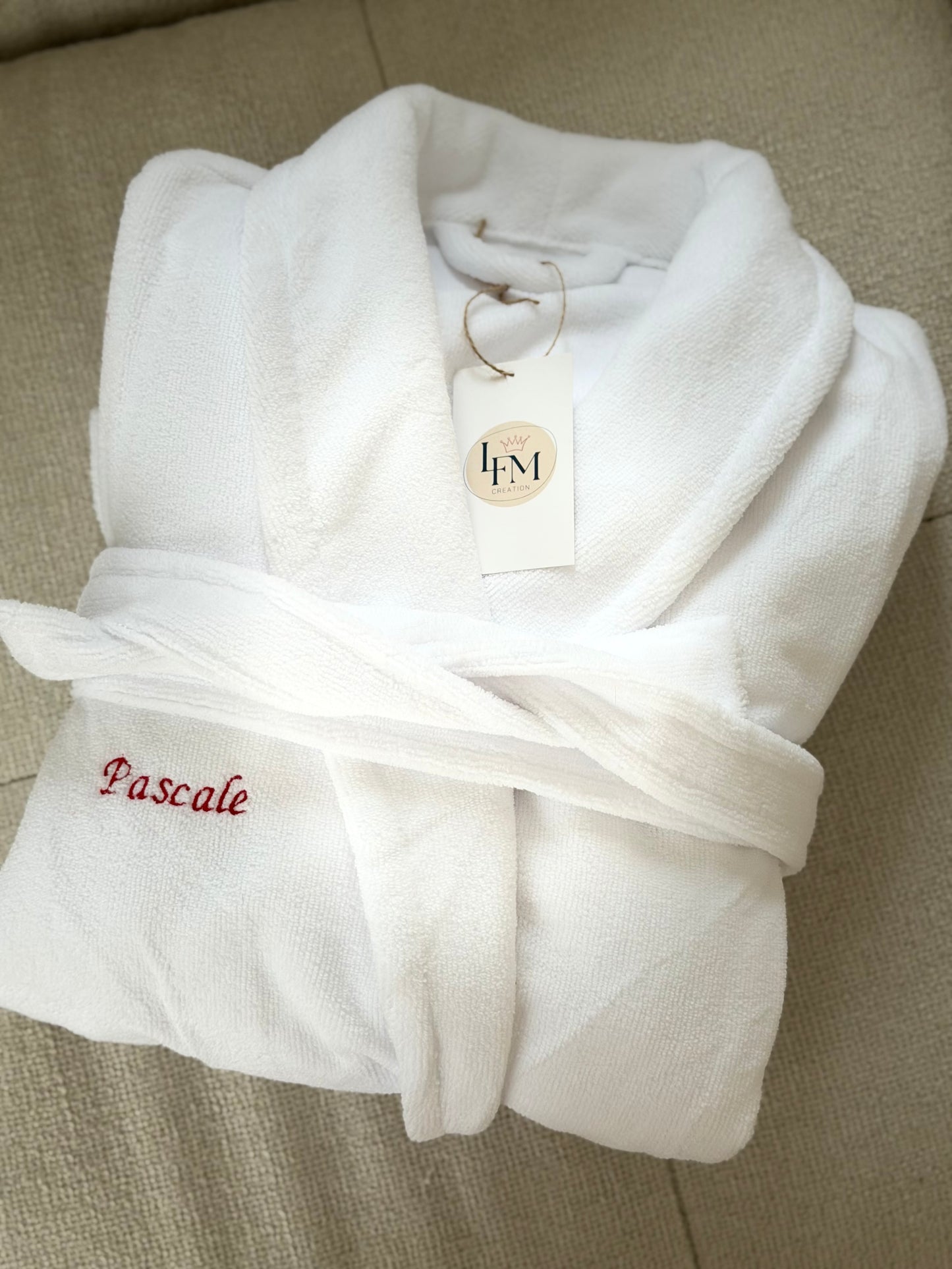 Peignoir de bain brodé pour homme