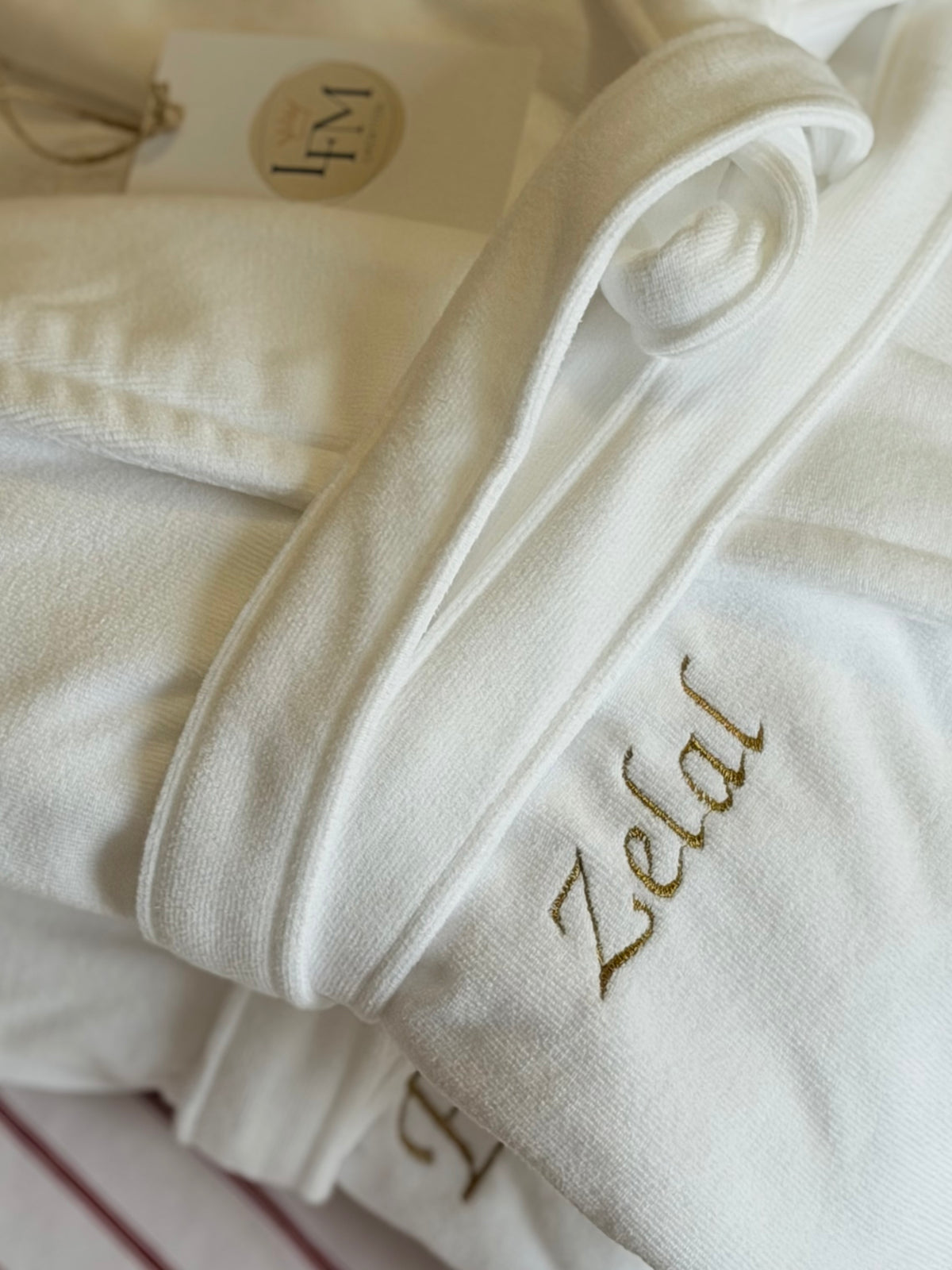 Peignoir de bain brodé pour homme
