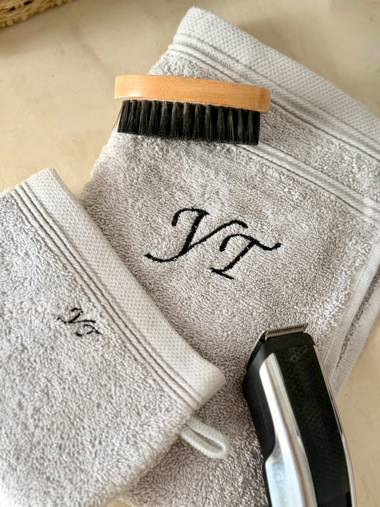 Gant de toilette brodé personnalisé
