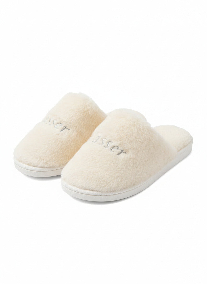 Chaussons en fausse fourrure personnalisables