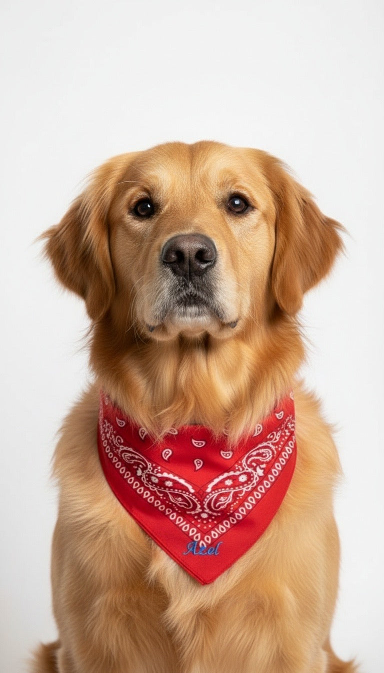 Bandana brodé pour chien