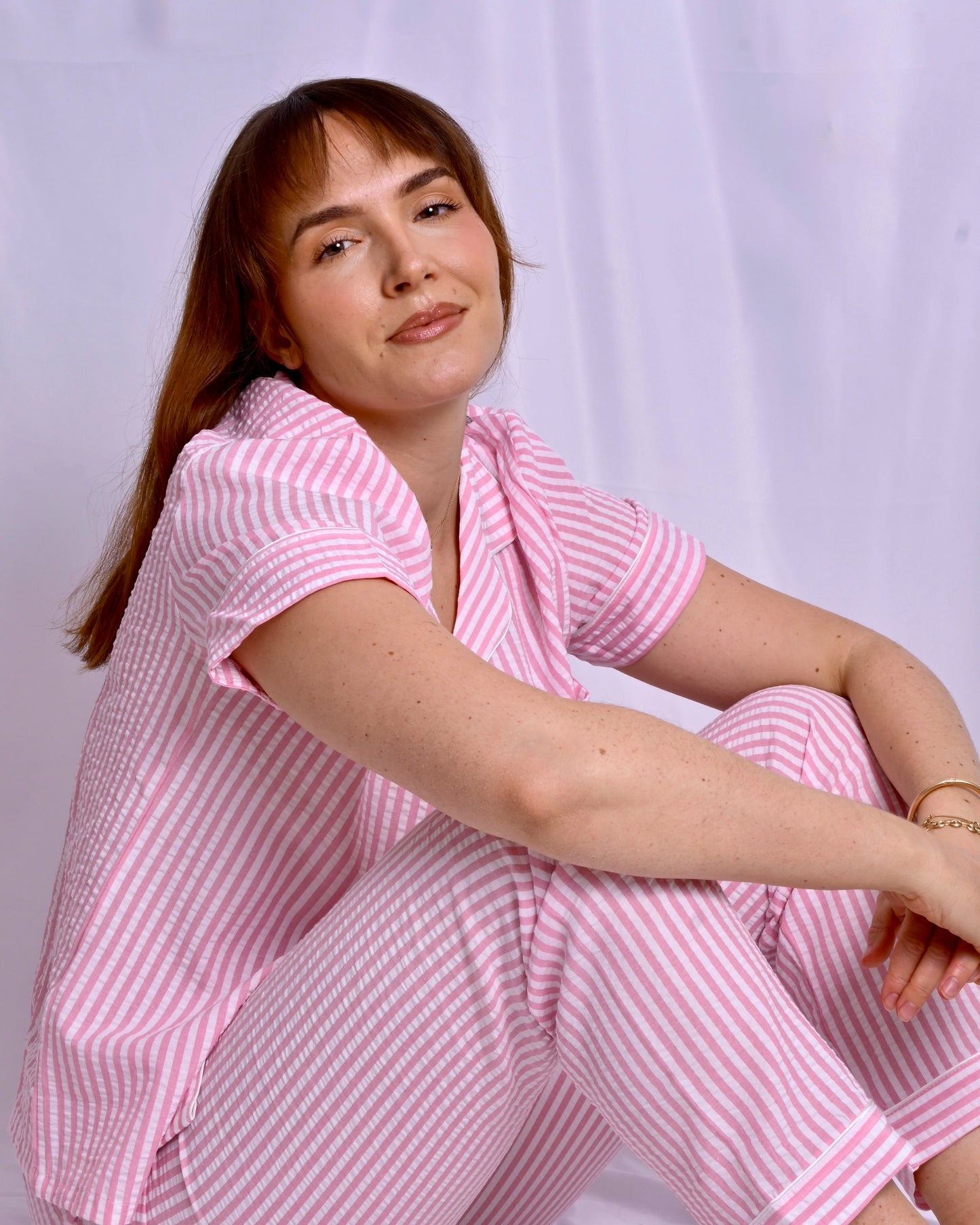 Ensemble pyjama en coton rayé - Pantalon et chemise