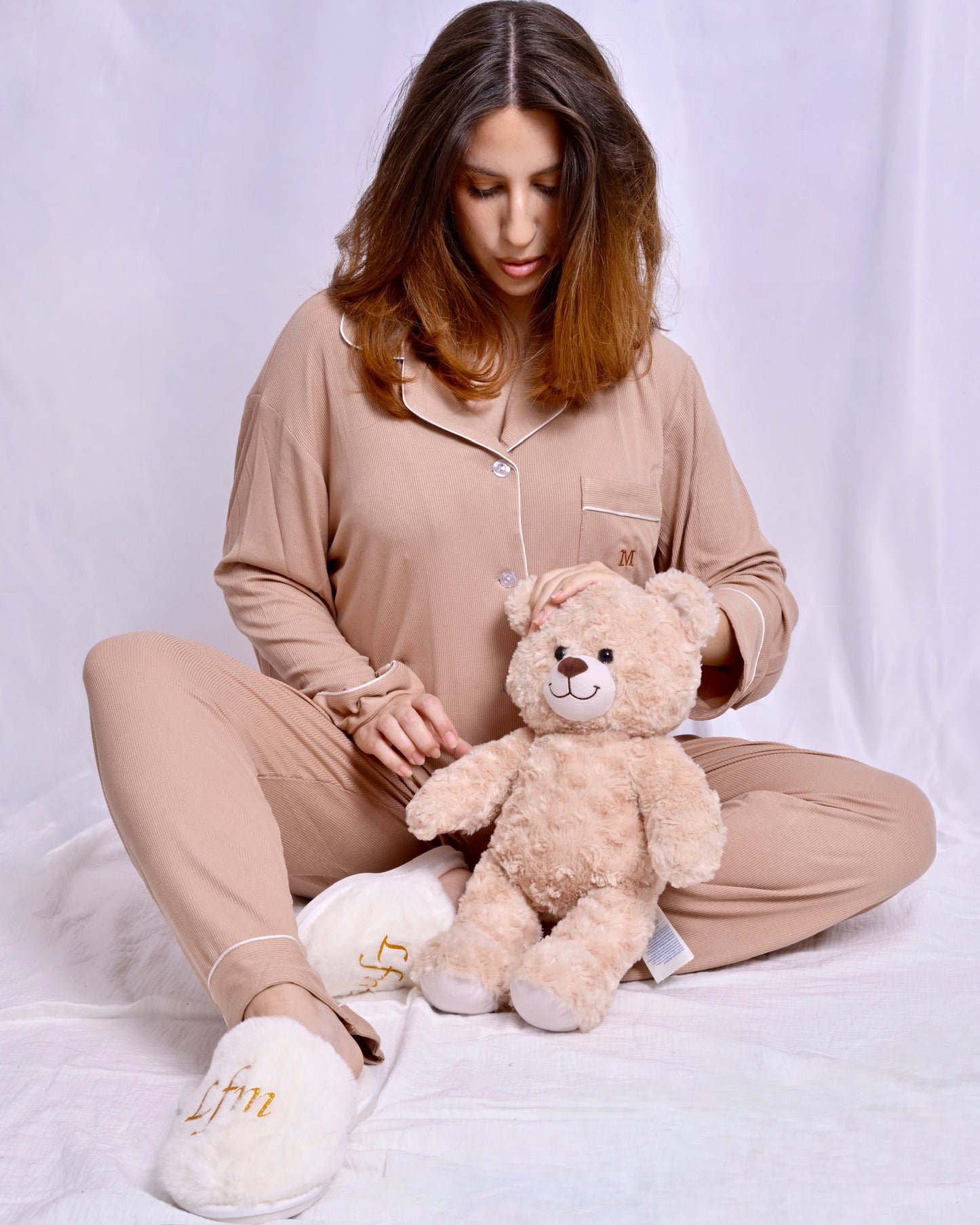 Pyjama de grossesse personnalisé en coton stretch